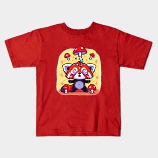 Trippy Red Panda Adventure Kids T-Shirt